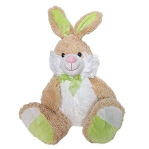 Best Made Toys Easter Bunny Plush Stuffed Animal Brown White 20"